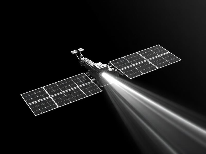 Satellite beaming laser energy from space to Earth
